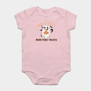 Funny Halloween Ghost Cat Baby Bodysuit